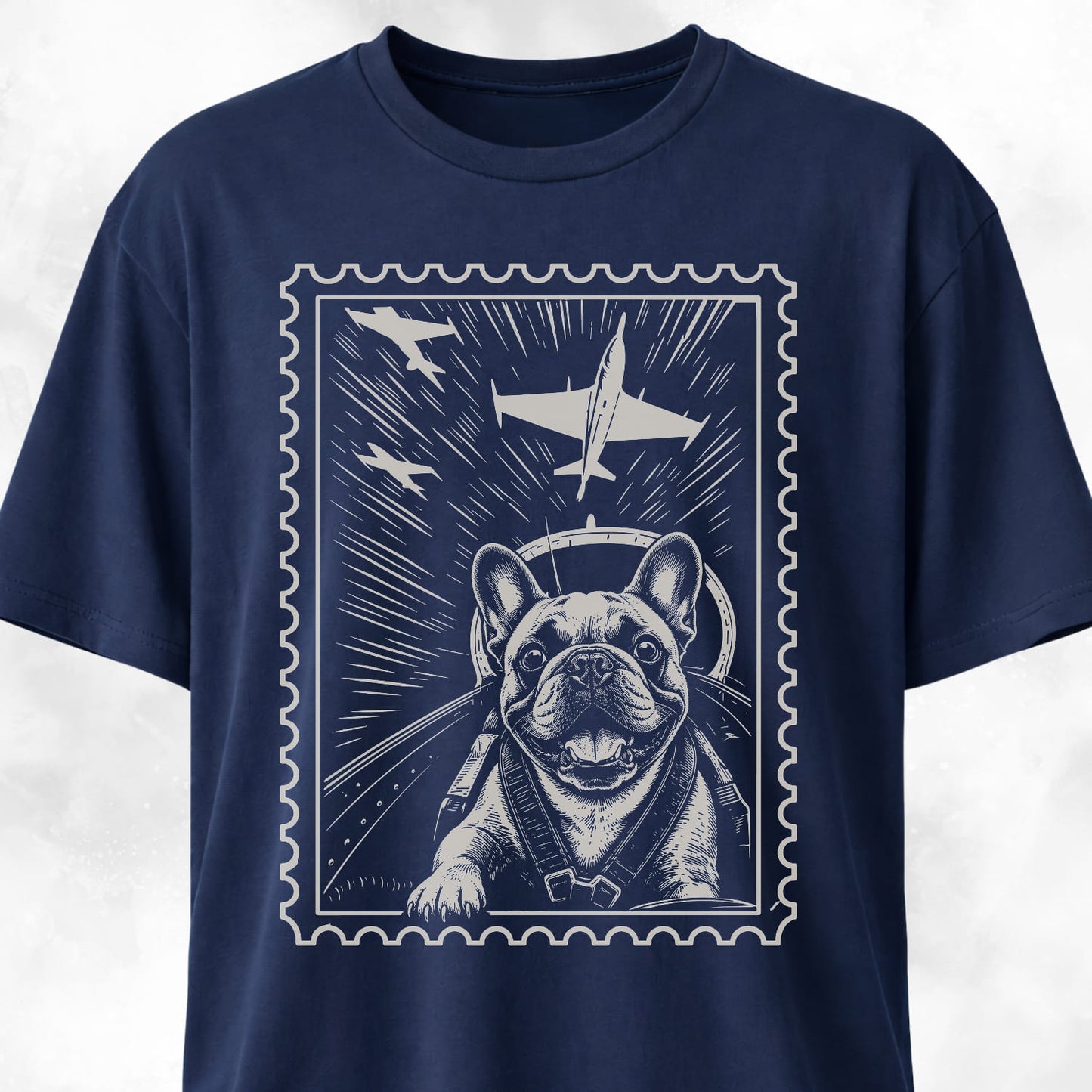 Frenchie Postage Stamp T-Shirt