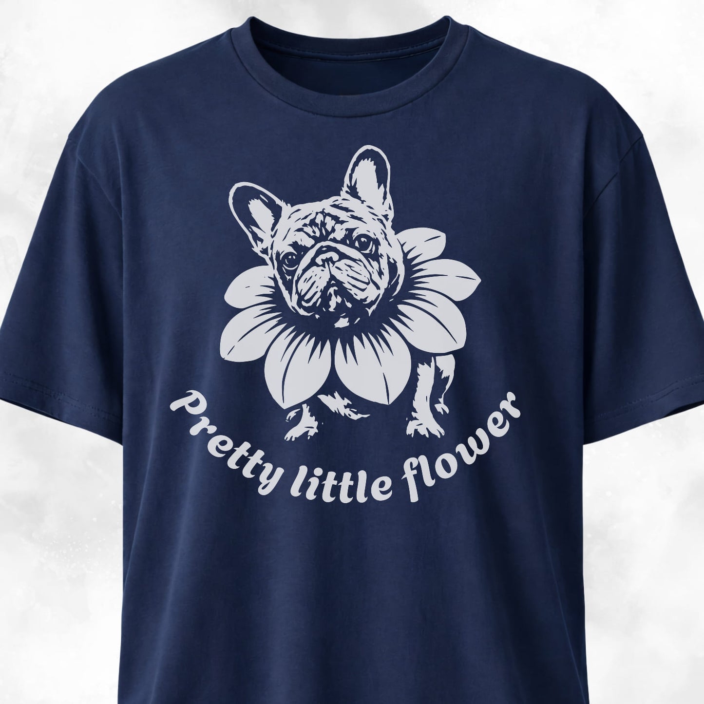 Pretty Little Flower Frenchie T-Shirt