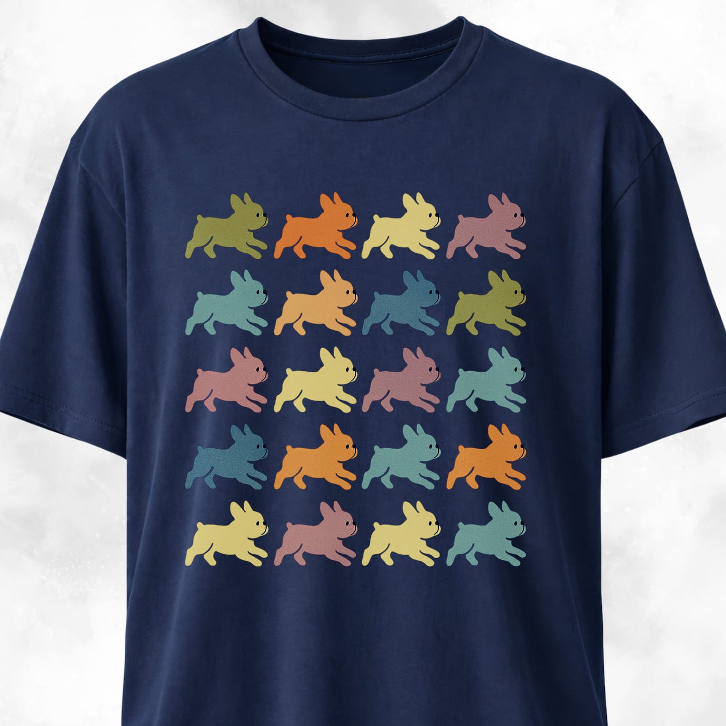 Cute Frenchies Collage Design T-Shirt