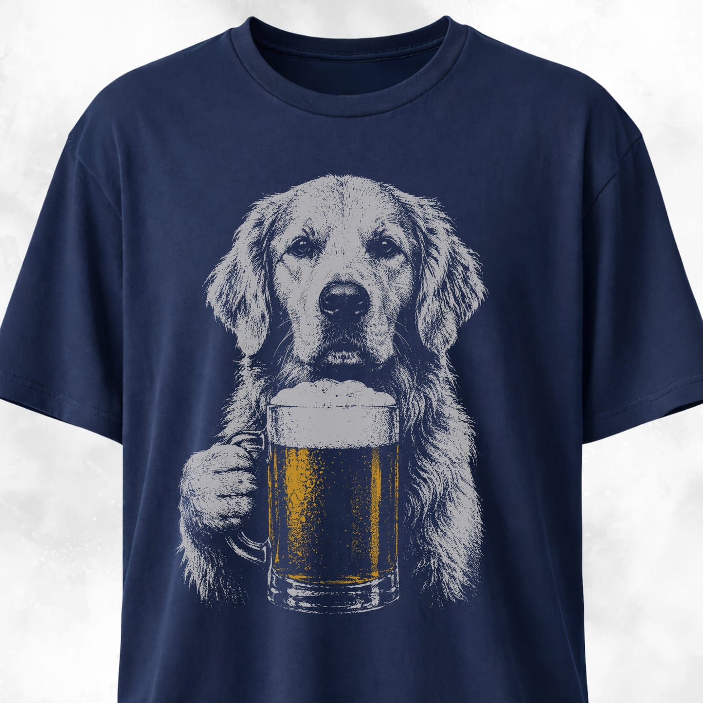 Golden Retriever With Beer T-Shirt