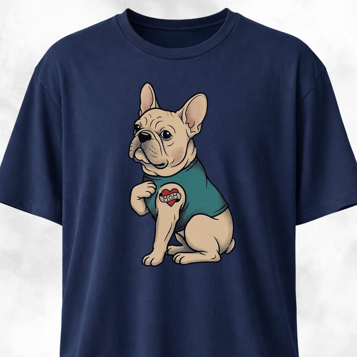 I Love Mom Tattoo Frenchie T-Shirt