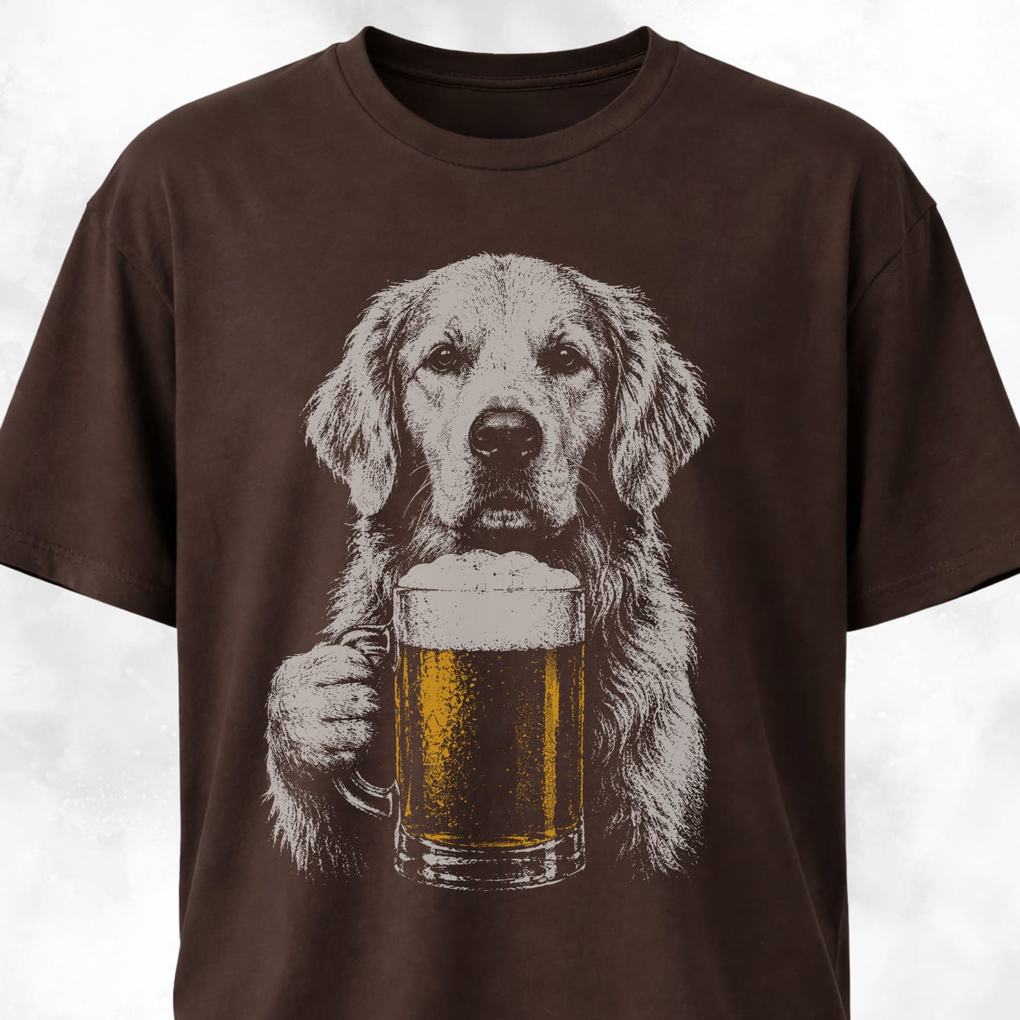 Golden Retriever With Beer T-Shirt
