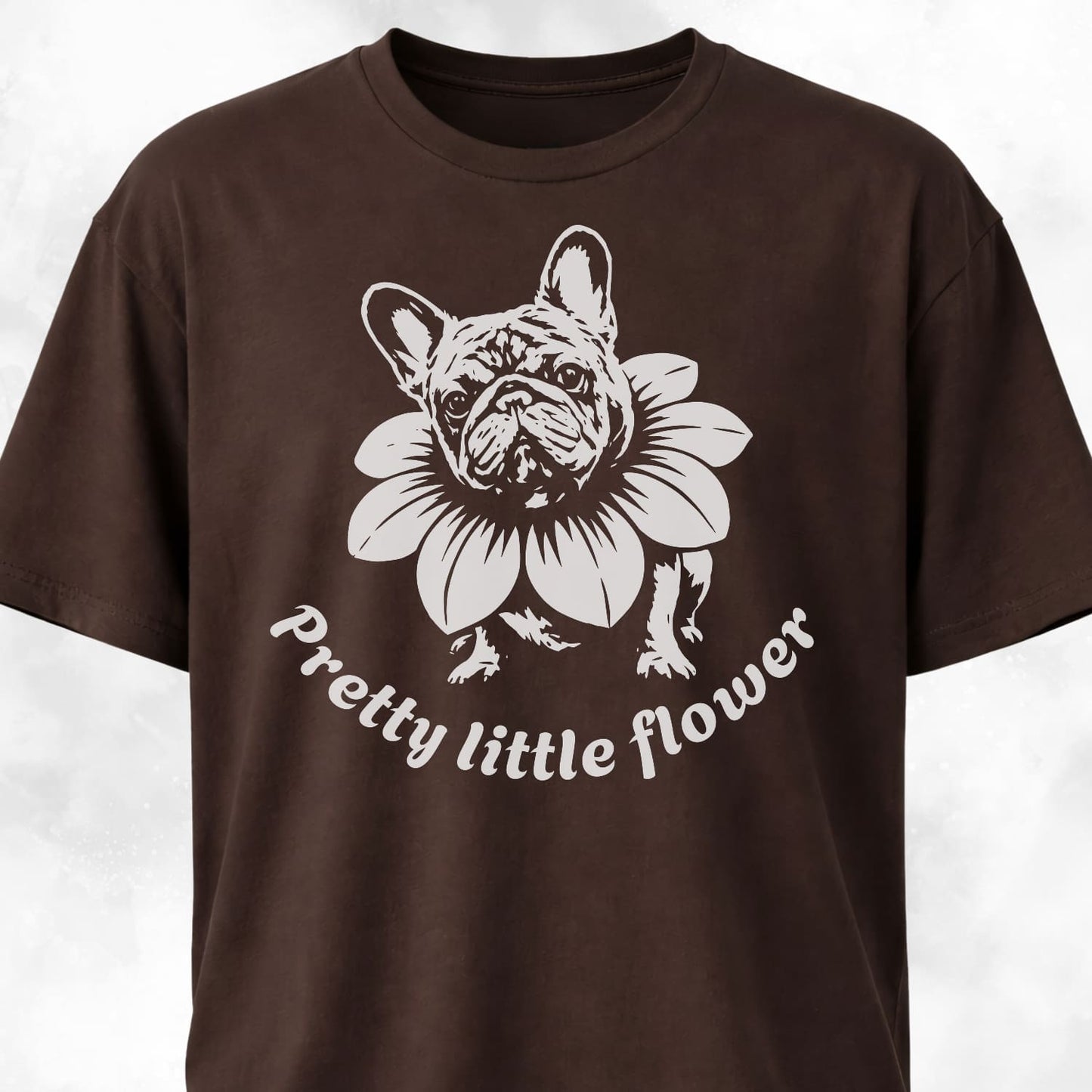 Pretty Little Flower Frenchie T-Shirt