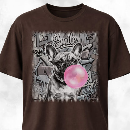 Pink Bubble Gum Cream Frenchie T-Shirt