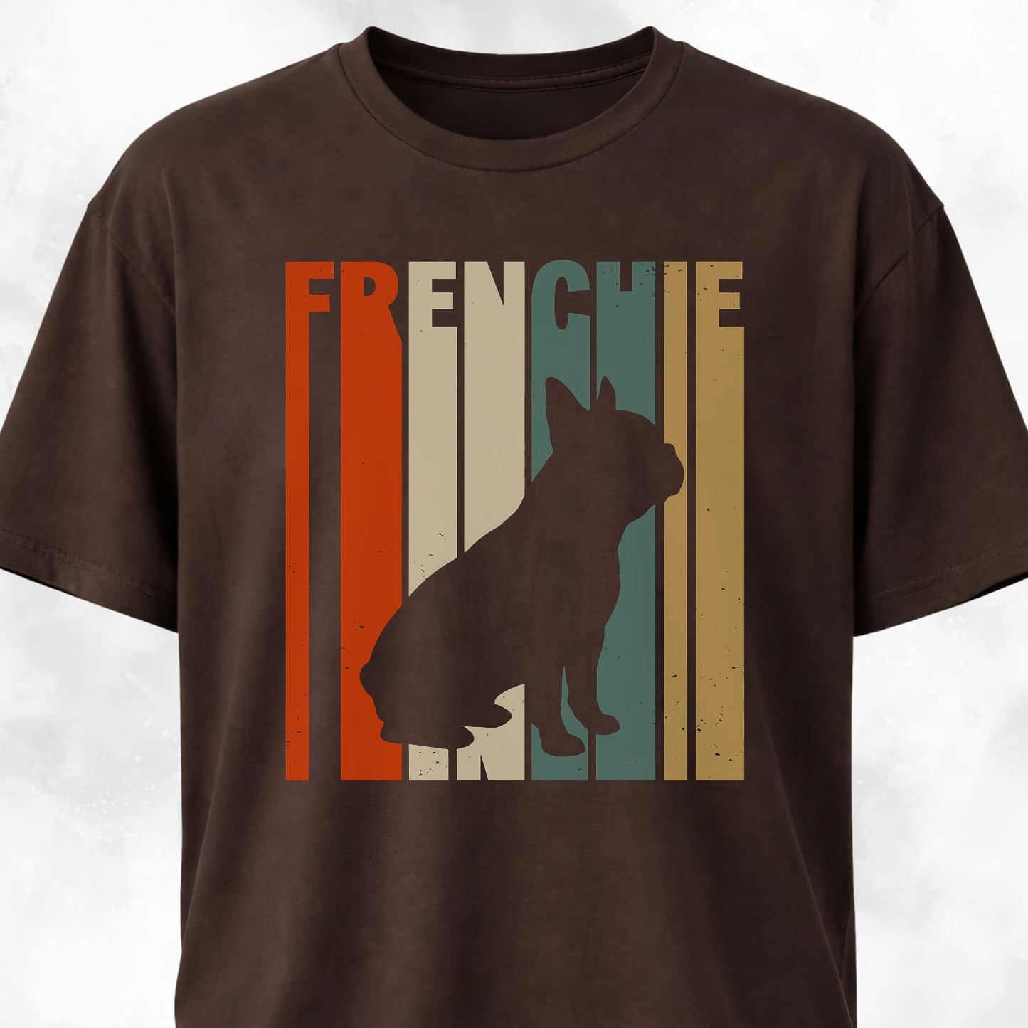Frenchie Abstract Text T-Shirt