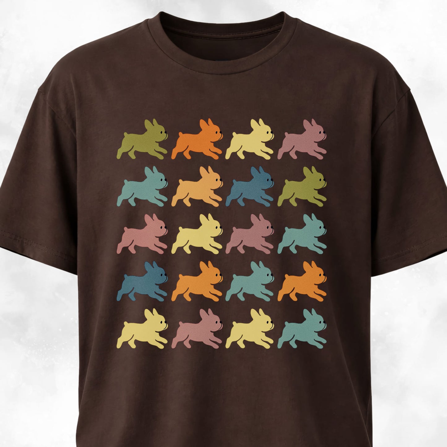 Cute Frenchies Collage Design T-Shirt