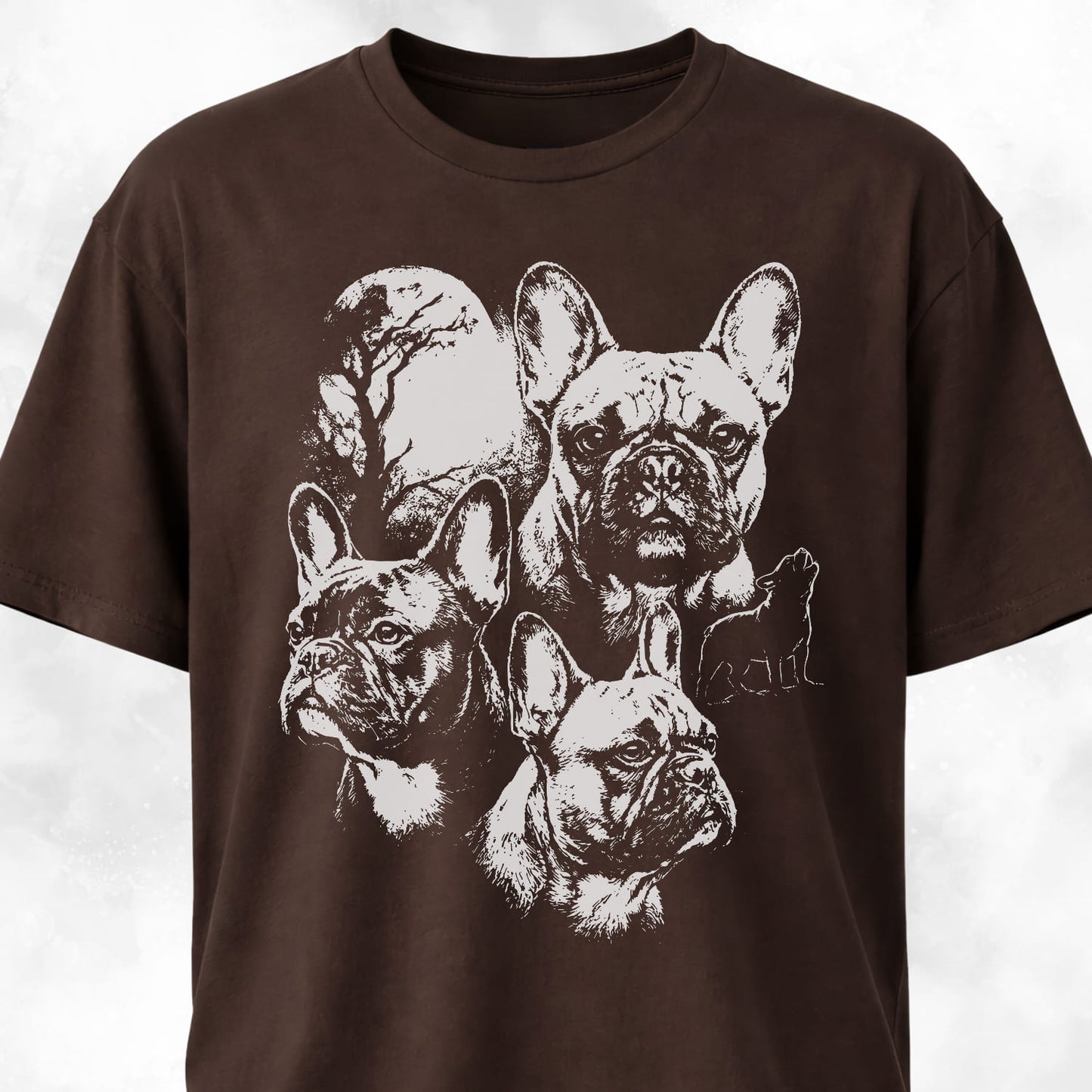 Frenchies Moon Collage T-Shirt