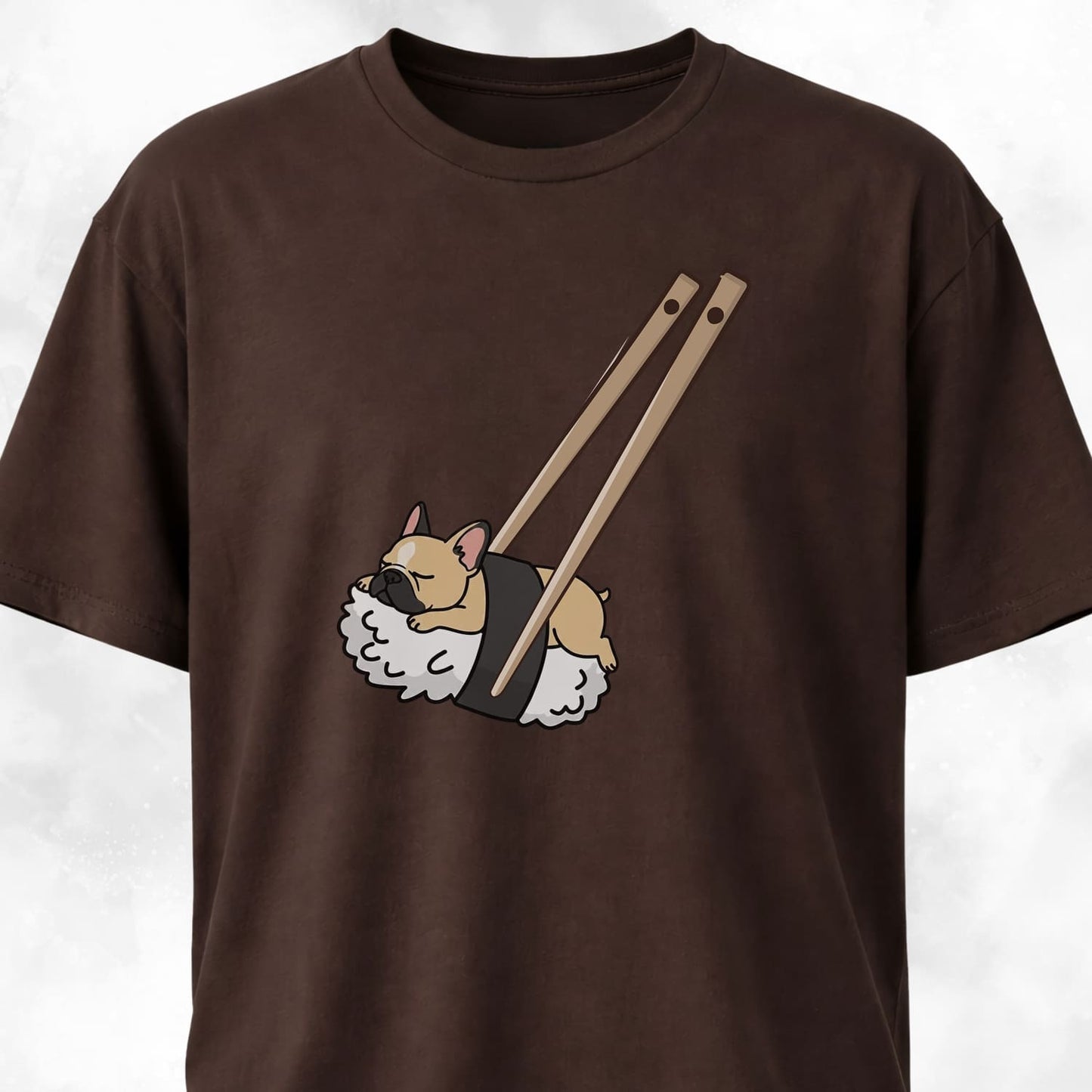 Frenchie Sushi With Chopsticks T-Shirt