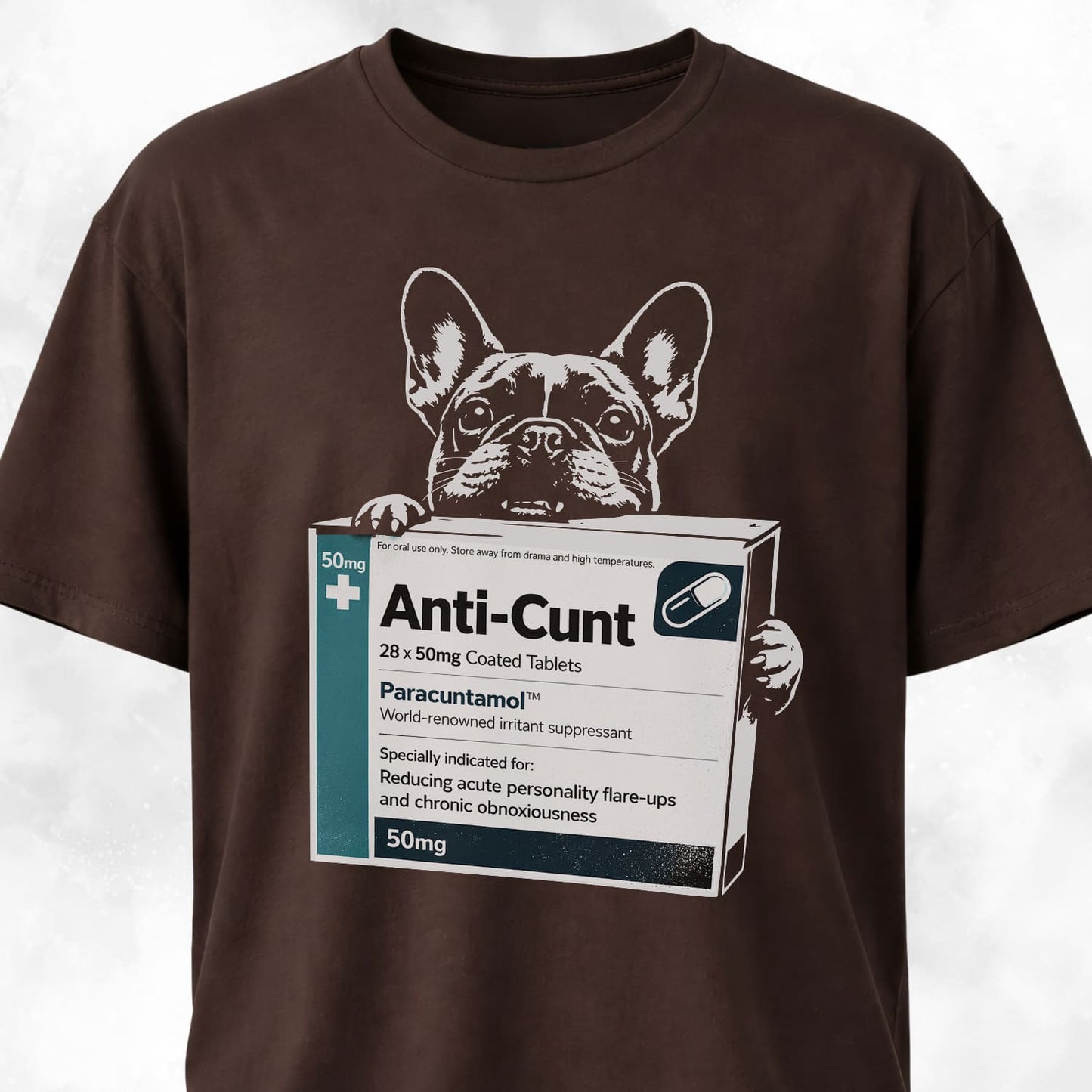 Funny Fake Pharma Frenchie T-Shirt