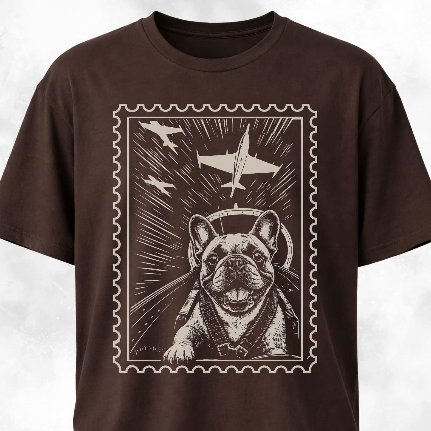 Frenchie Postage Stamp T-Shirt