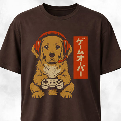 Retro Gamer Golden Retriever T-Shirt