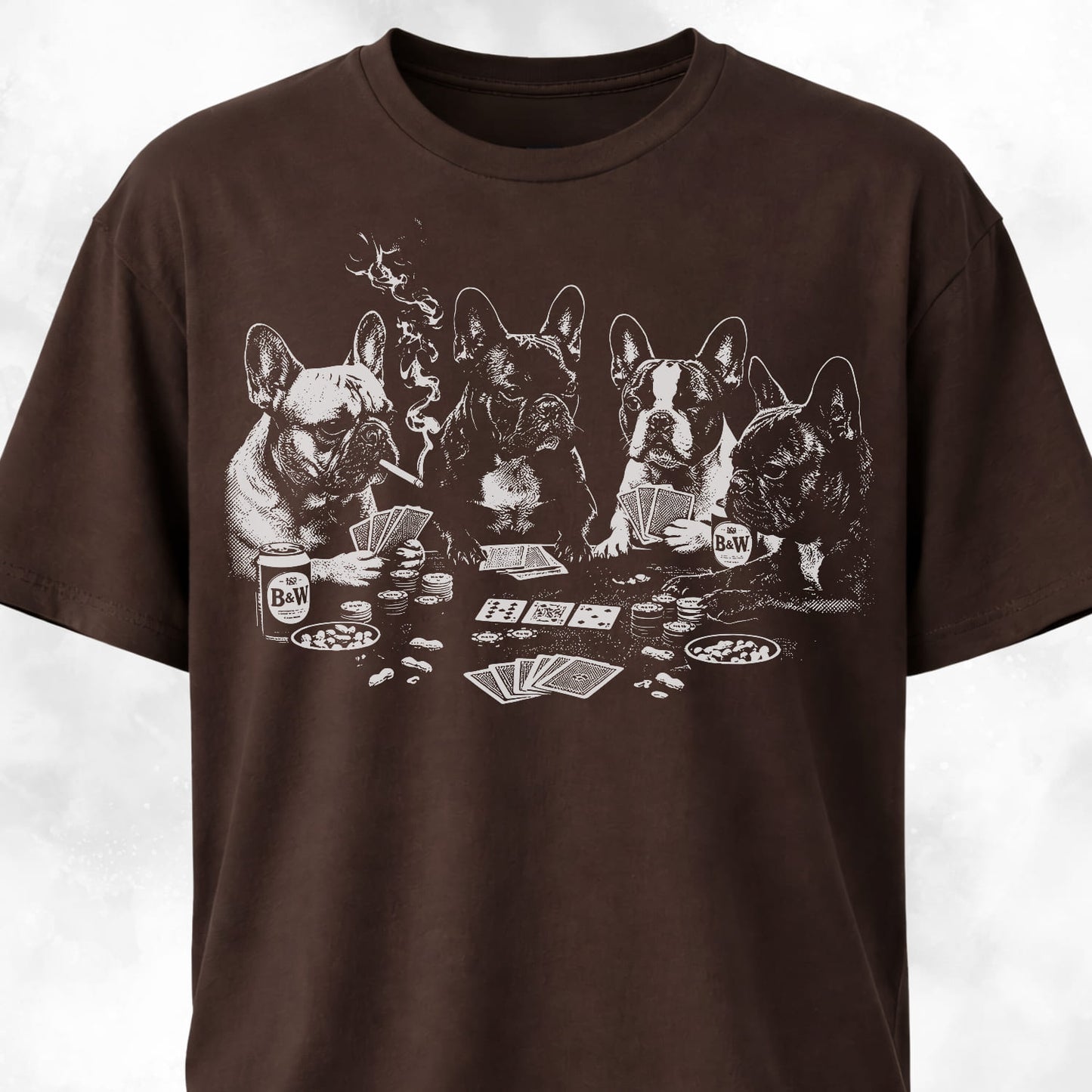 Frenchies Playing Poker Revisited T-Shirt