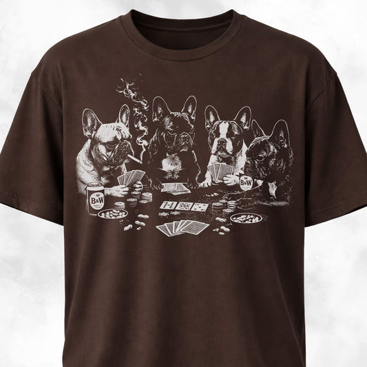 Frenchies Playing Poker Revisited T-Shirt