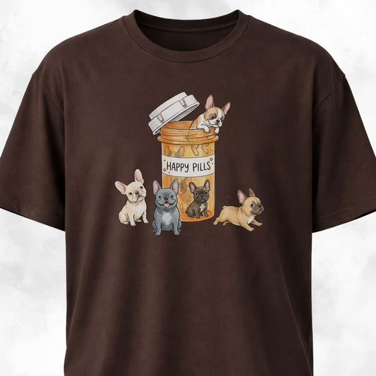 Frenchies Happy Pills T-Shirt