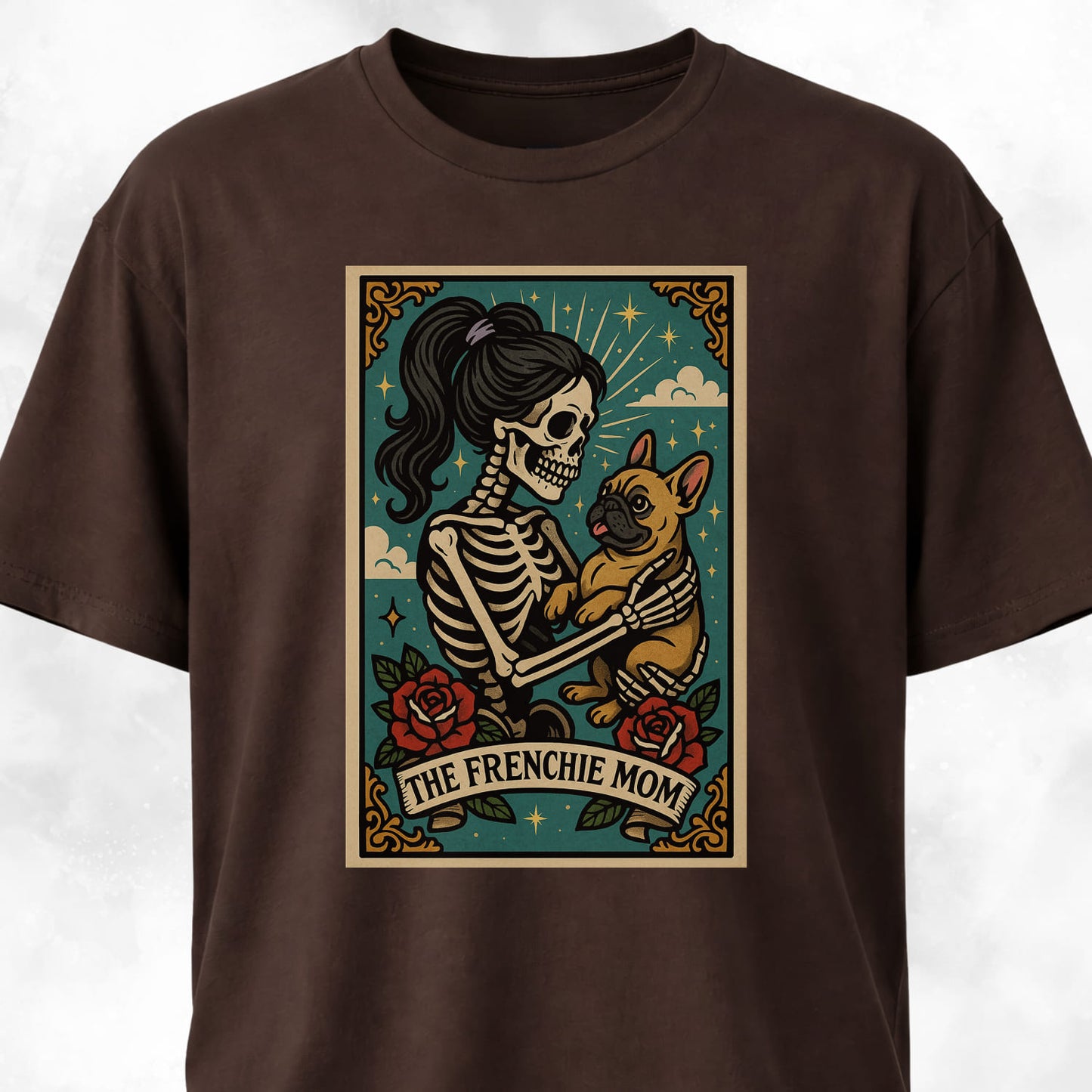 Frenchie Mom Tarot Card T-Shirt