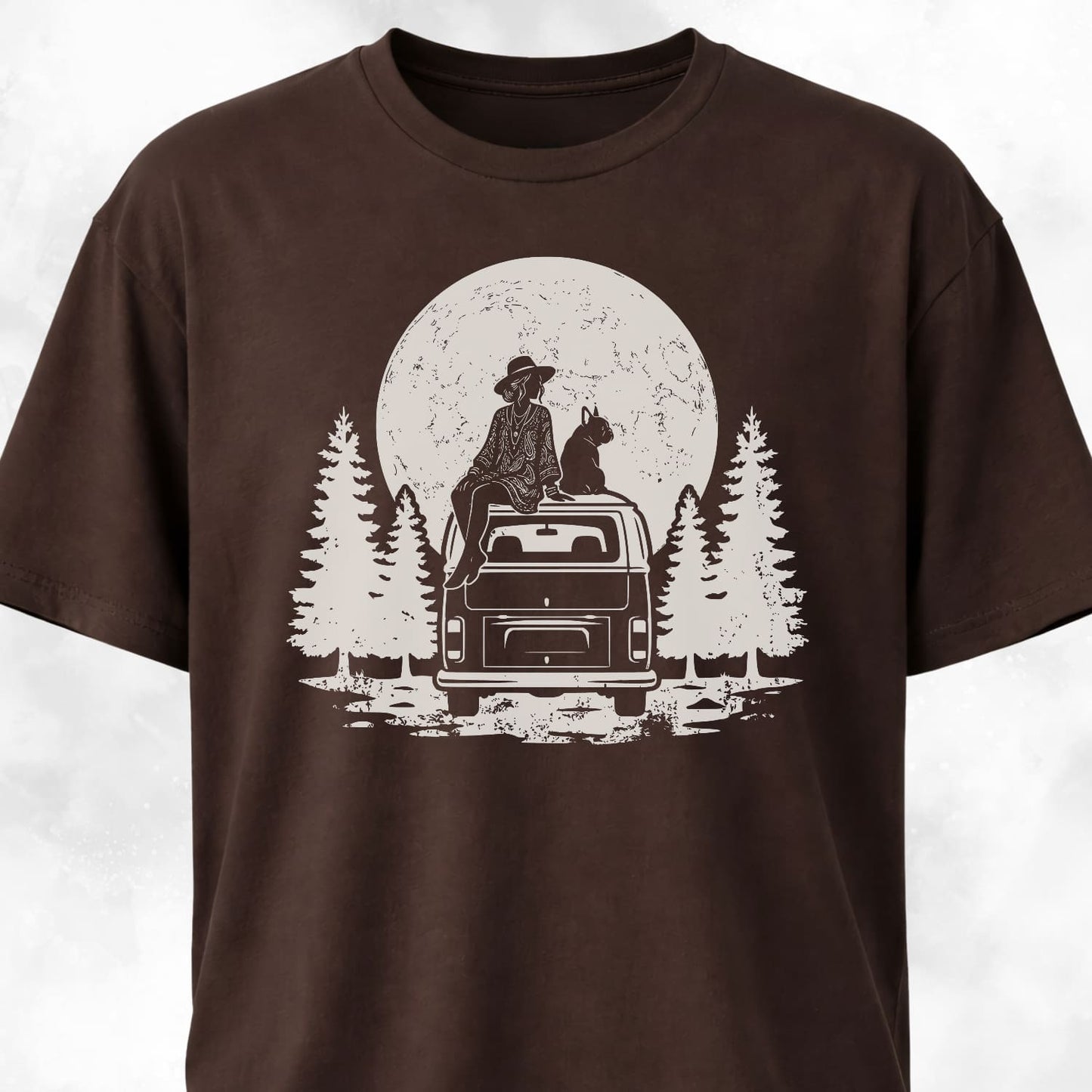 Van Life With A Frenchie T-Shirt