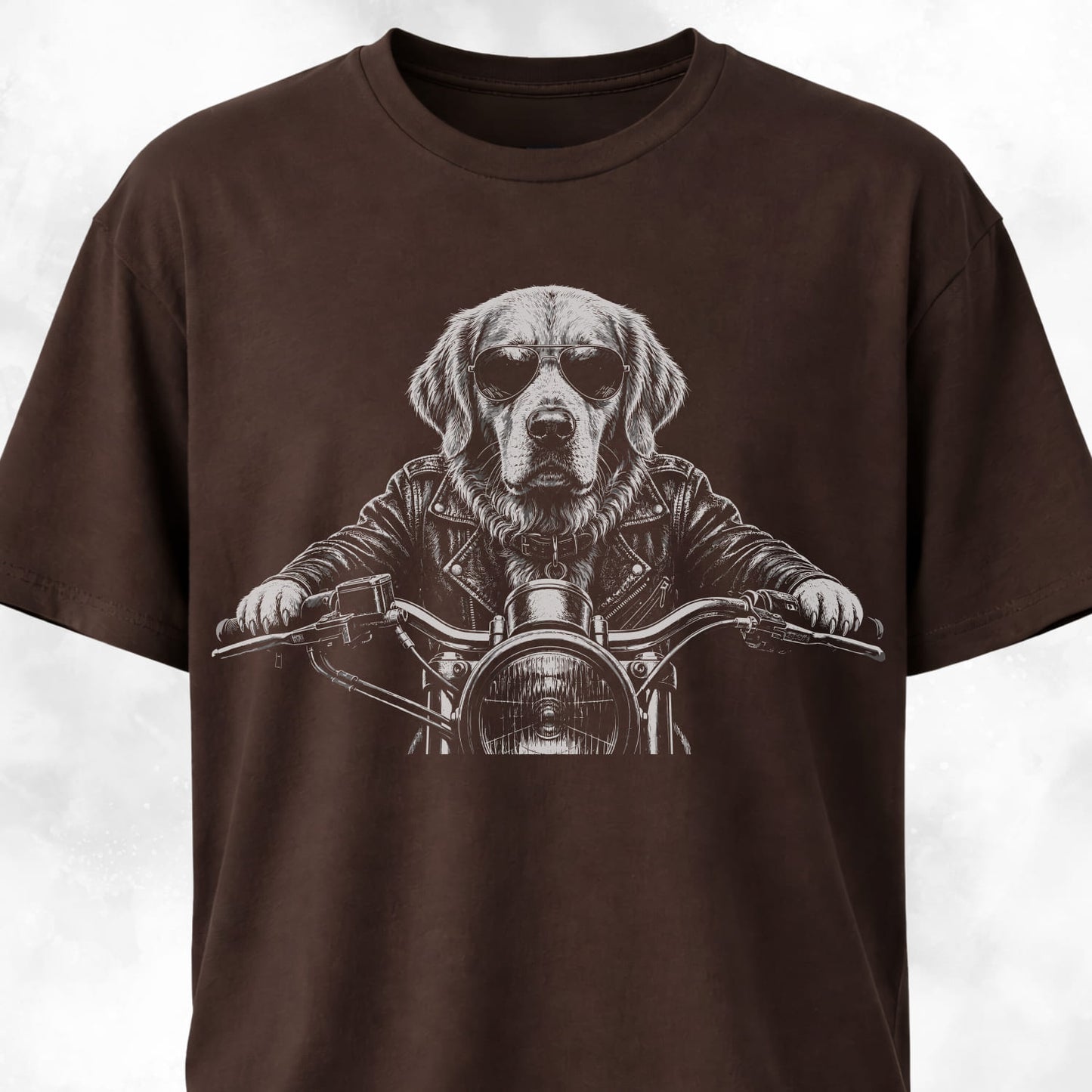 Biker Golden Retriever T-Shirt