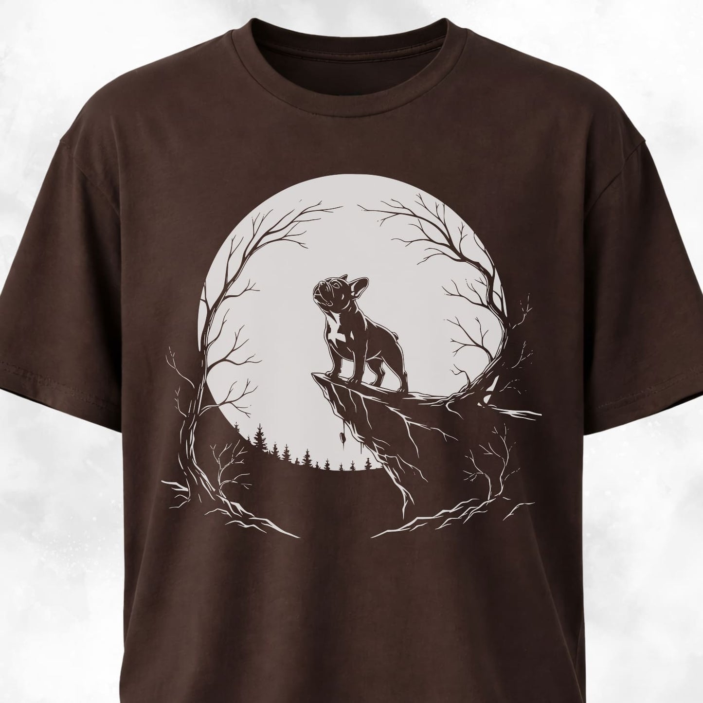 French Bulldog Howling At The Moon T-Shirt