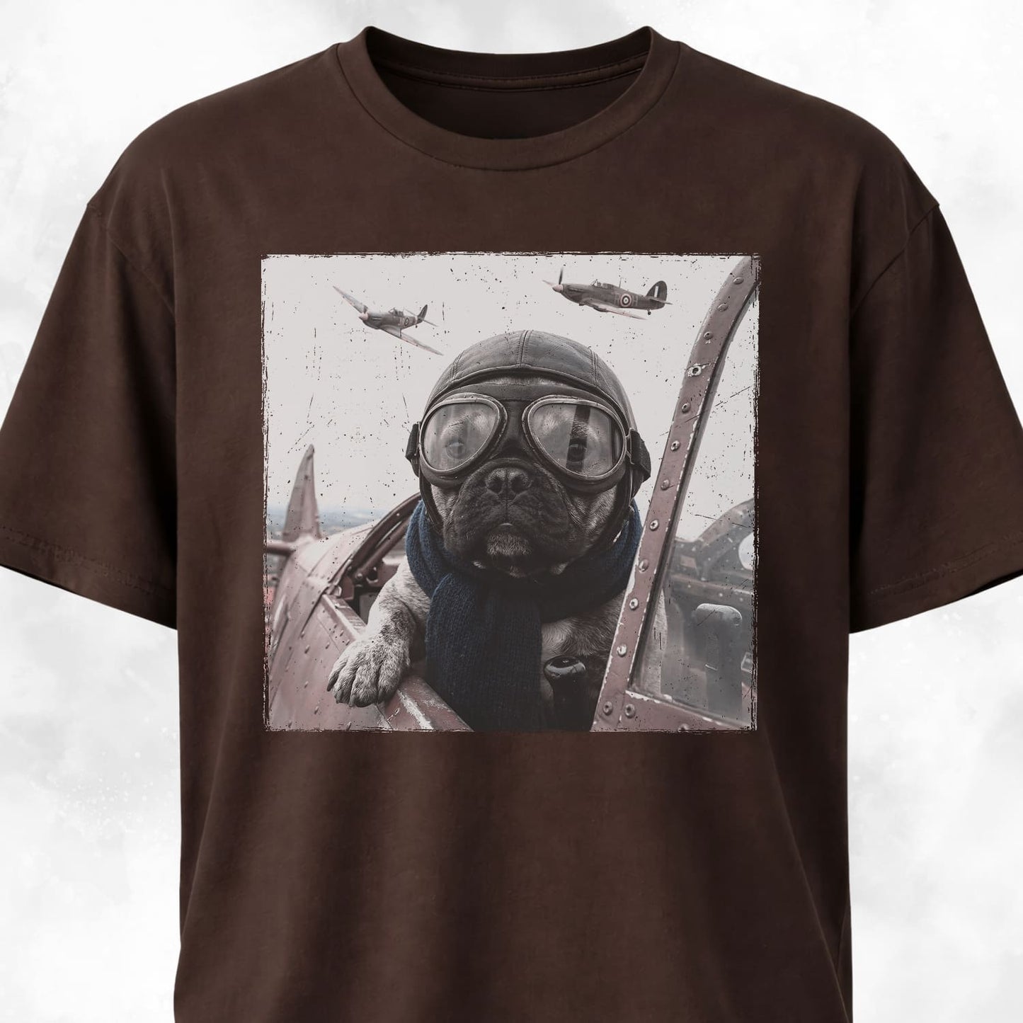 WW2 Frenchie Pilot T-Shirt