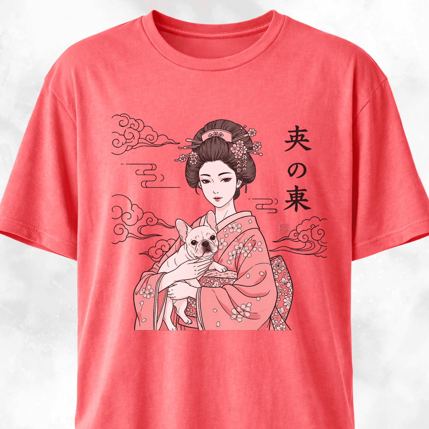 Geisha With A Frenchie T-Shirt