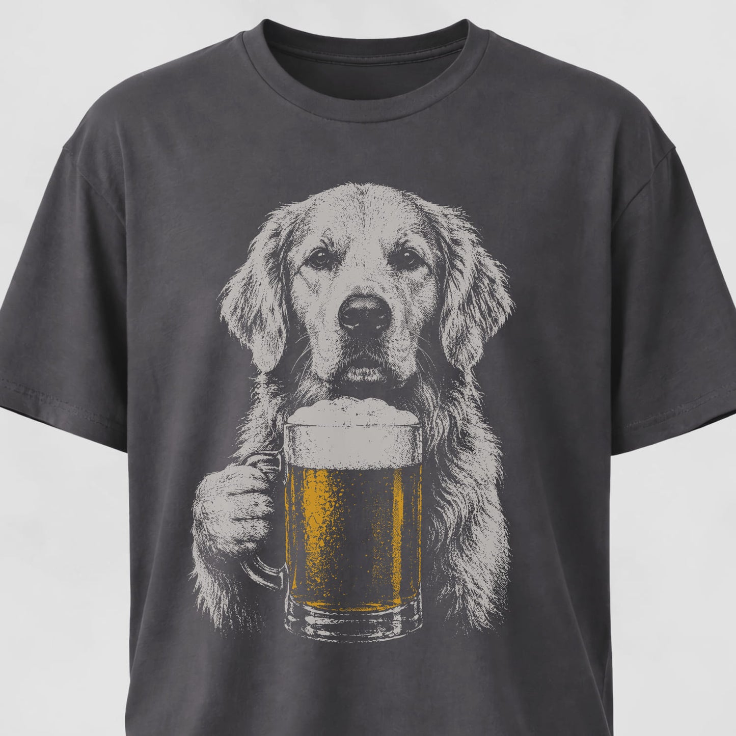 Golden Retriever With Beer T-Shirt