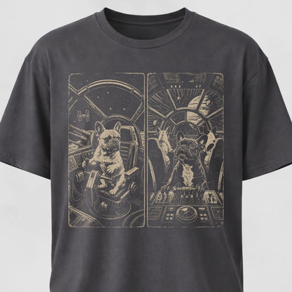 Spaceship Frenchies T-Shirt