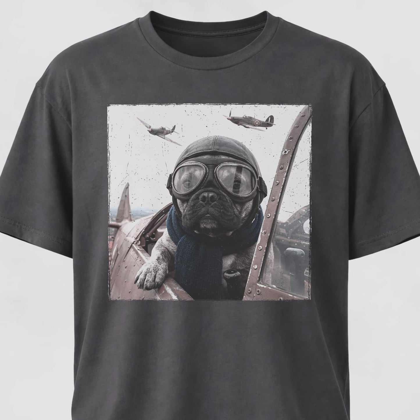 WW2 Frenchie Pilot T-Shirt