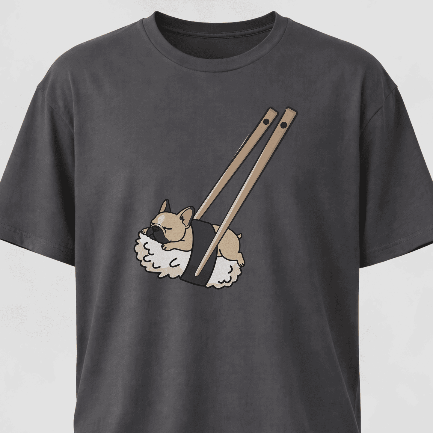 Frenchie Sushi With Chopsticks T-Shirt