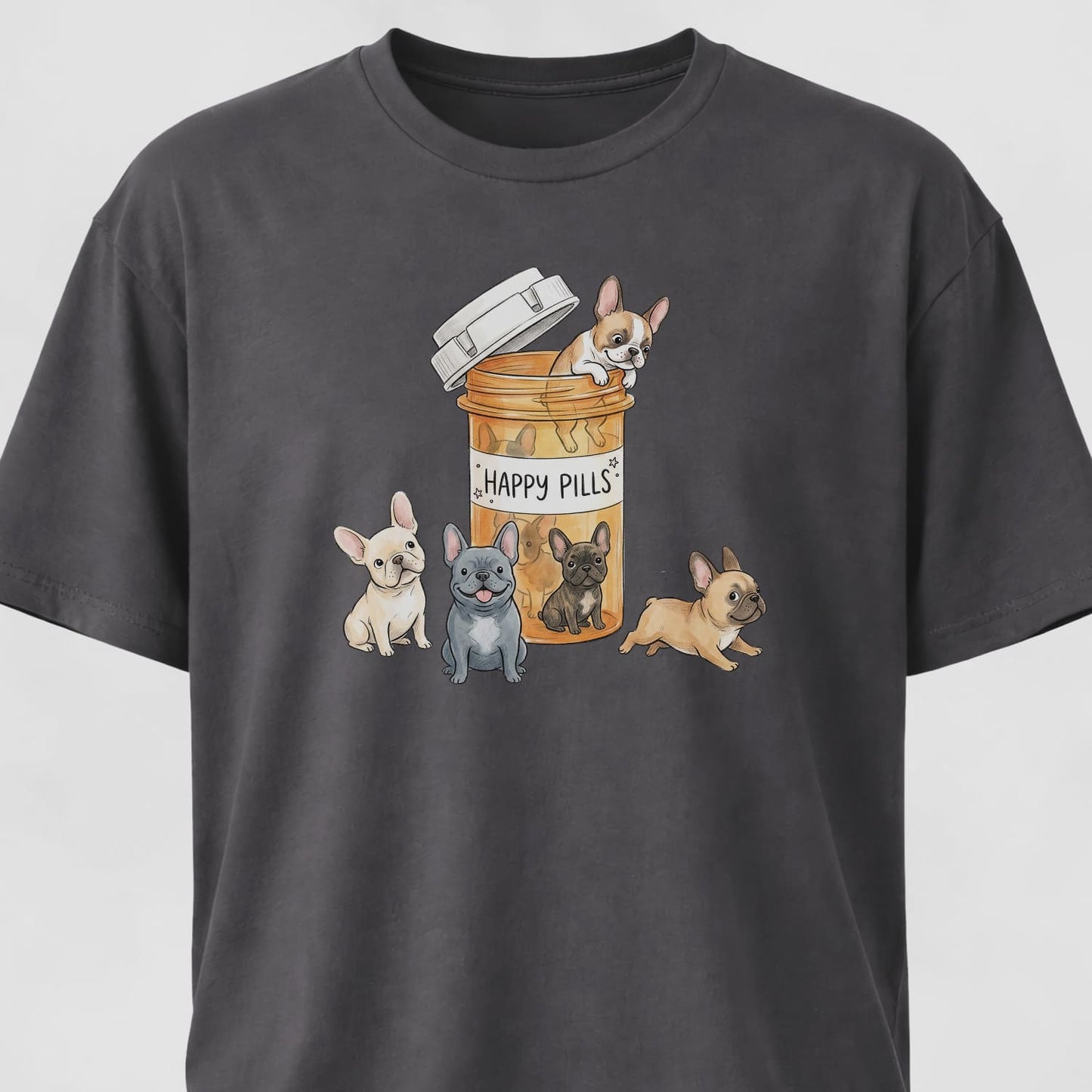 Frenchies Happy Pills T-Shirt