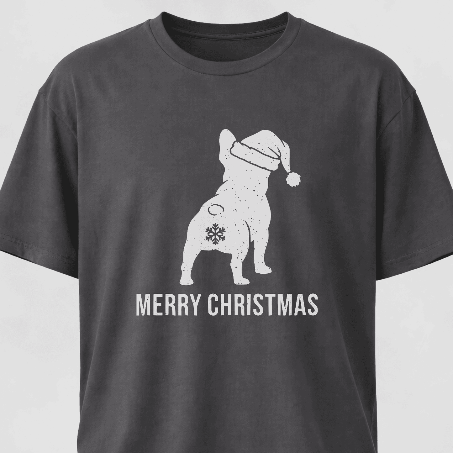 Merry Christmas Snowflake Butt Frenchie Edition T-Shirt