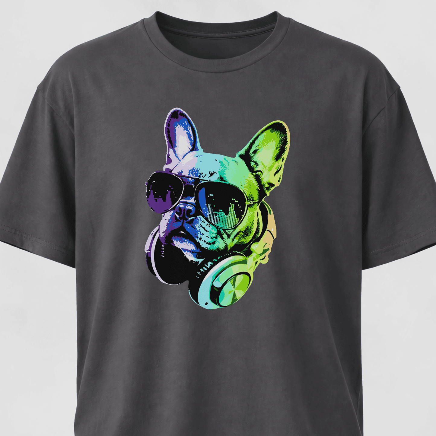 Frenchie DJ With Headphones T-Shirt
