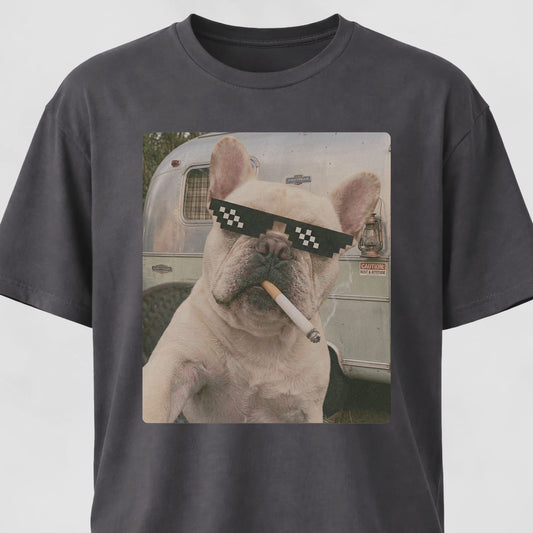 French Bulldog Vintage Selfie T-Shirt
