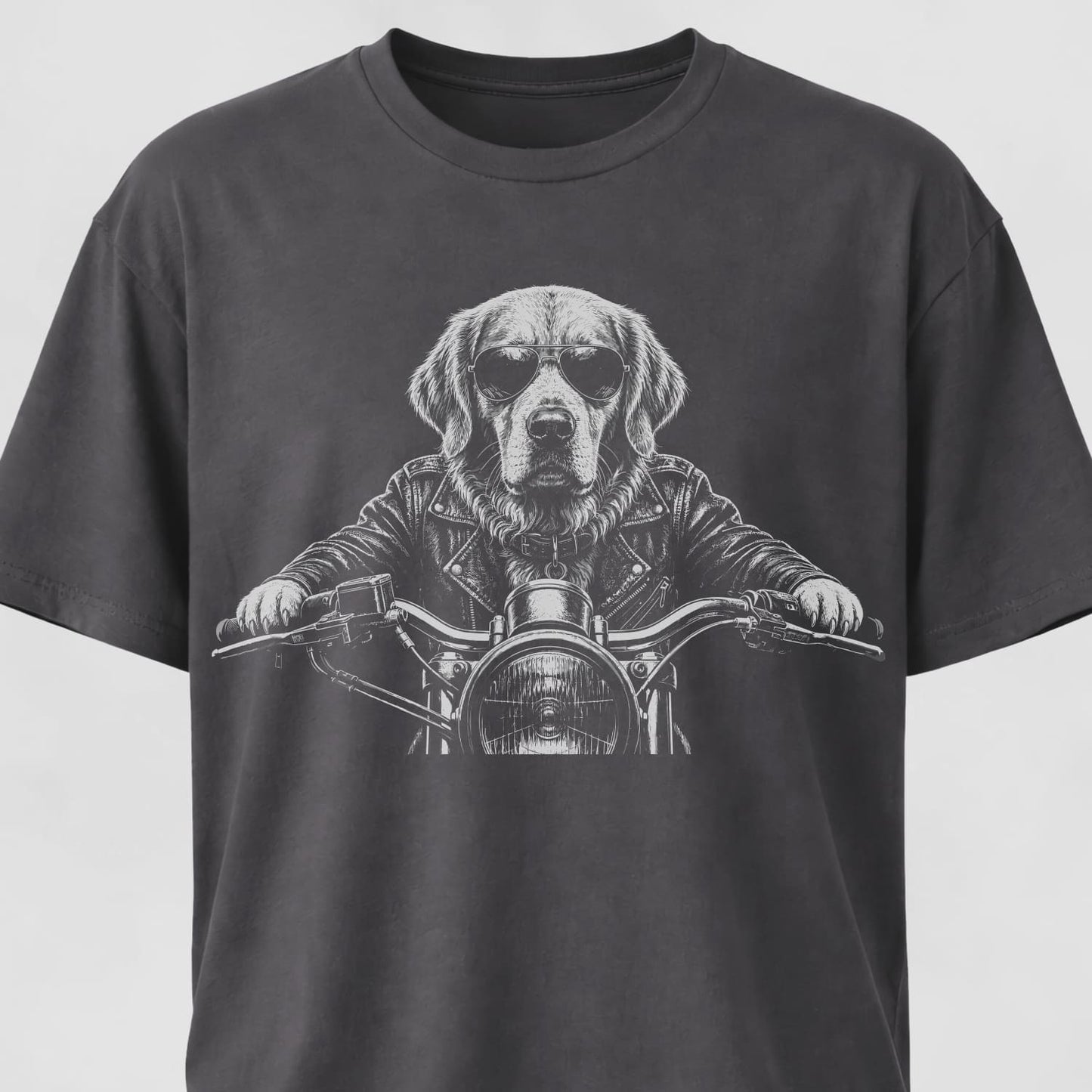 Biker Golden Retriever T-Shirt