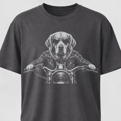Biker Golden Retriever T-Shirt