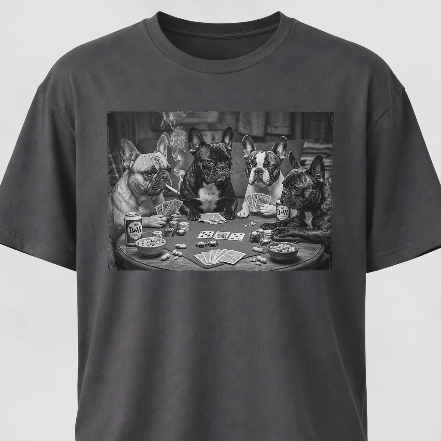 Frenchies Playing Poker T-Shirt