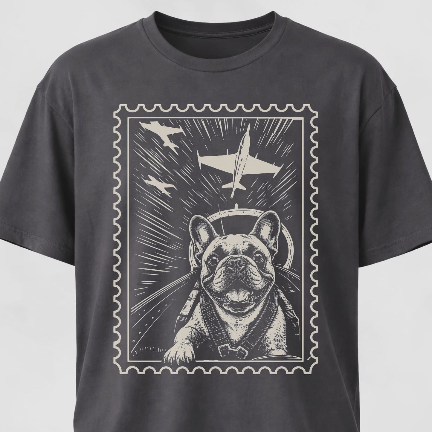 Frenchie Postage Stamp T-Shirt