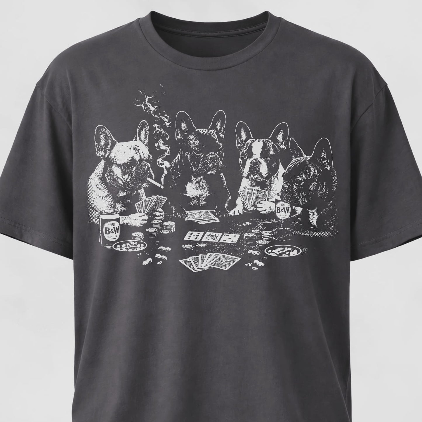 Frenchies Playing Poker Revisited T-Shirt