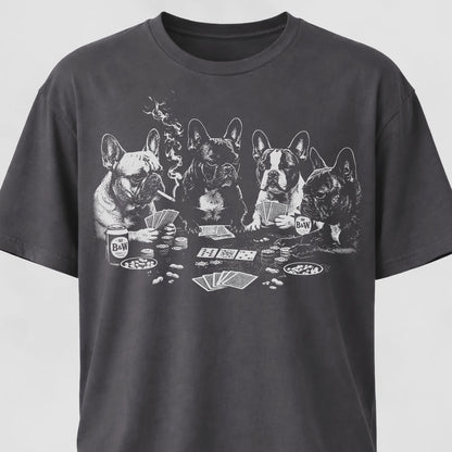 Frenchies Playing Poker Revisited T-Shirt