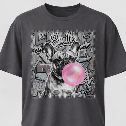 Pink Bubble Gum Cream Frenchie T-Shirt