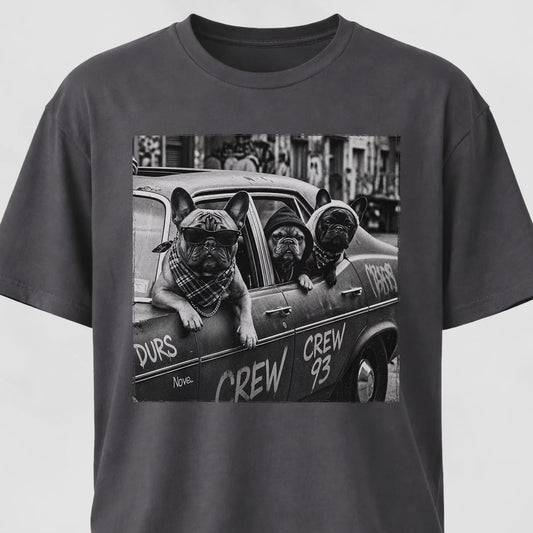 Frenchies Gang In A Car T-Shirt