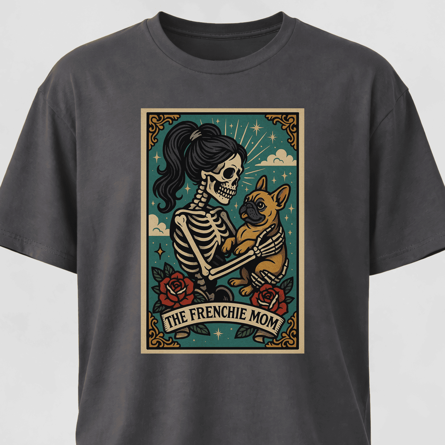 Frenchie Mom Tarot Card T-Shirt