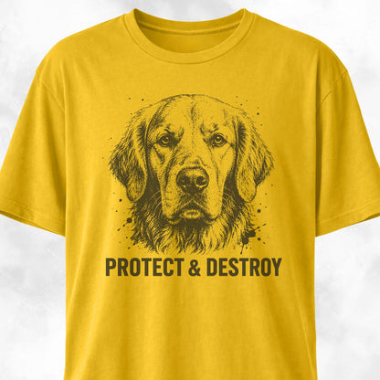 Protect And Destroy Golden Retriever T-Shirt