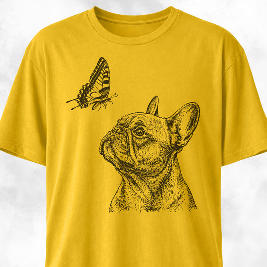 Romantic Butterfly Frenchie T-Shirt
