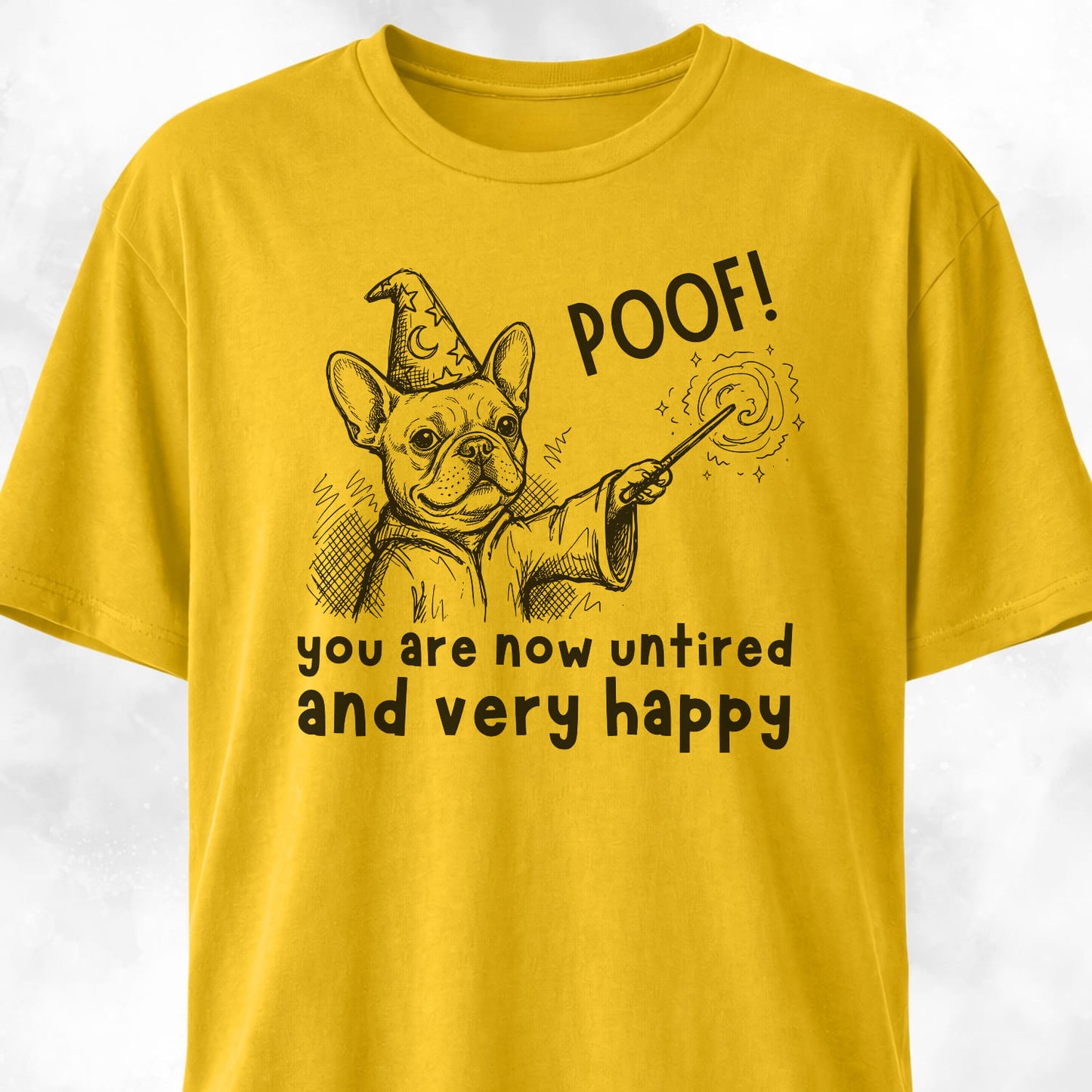 Poof Wizard French Bulldog T-Shirt