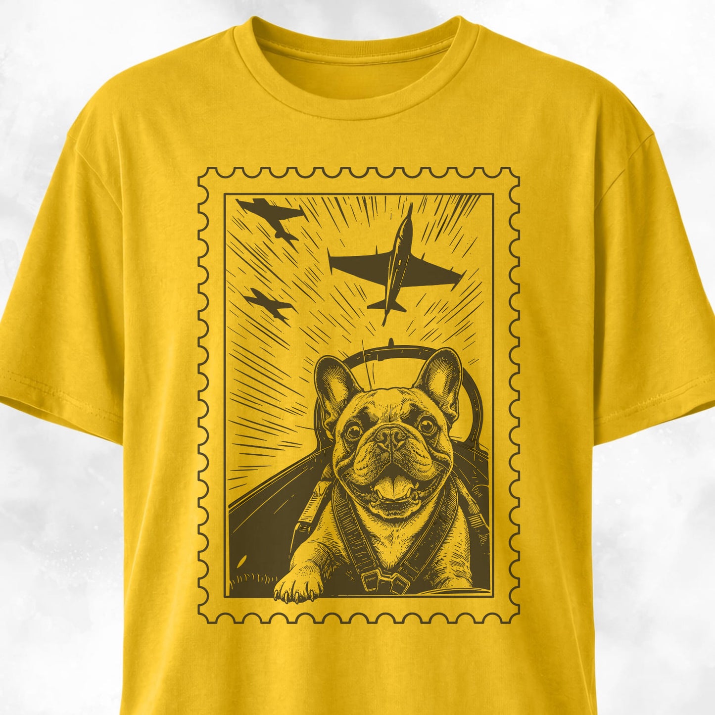Frenchie Postage Stamp T-Shirt