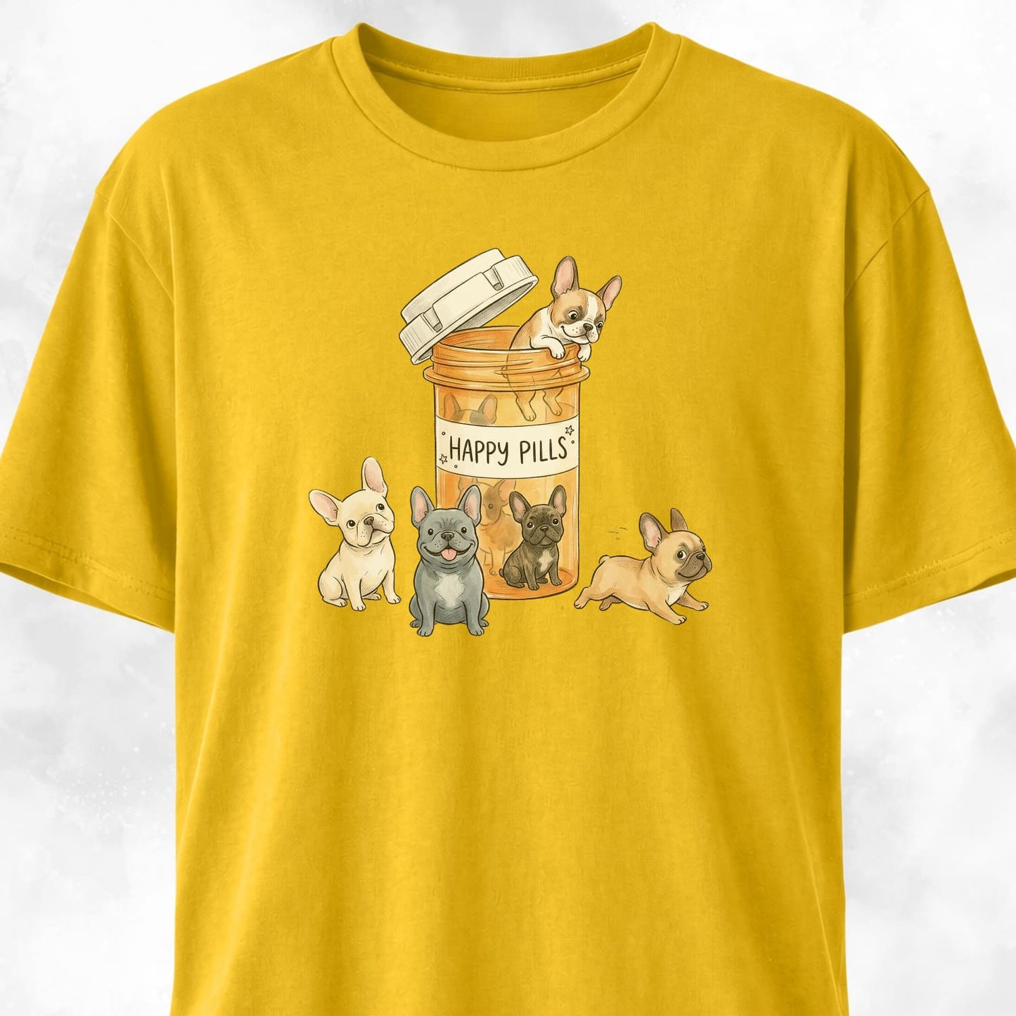 Frenchies Happy Pills T-Shirt