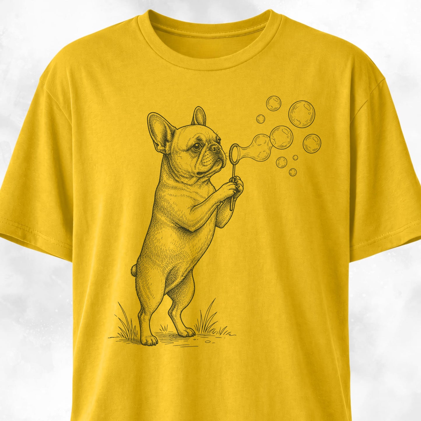 Frenchie Blowing Bubbles T-Shirt