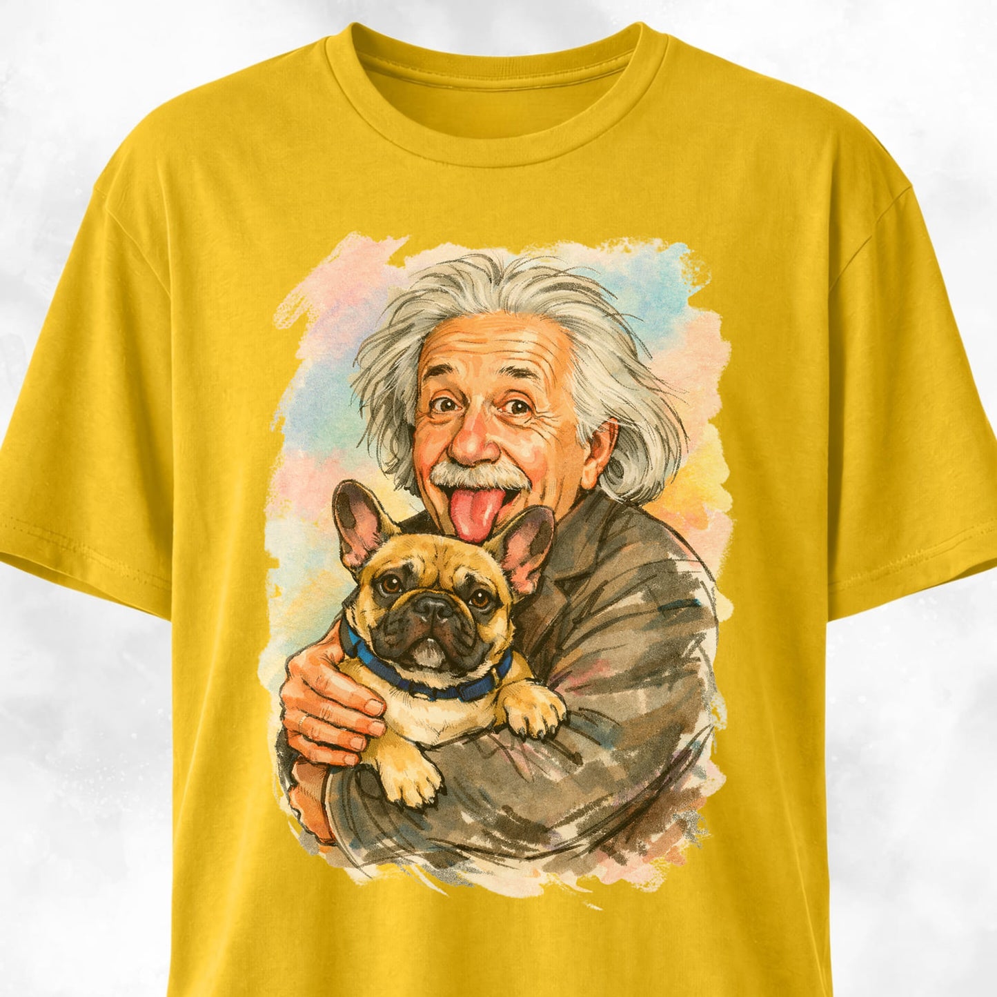 Einstein With French Bulldog T-Shirt
