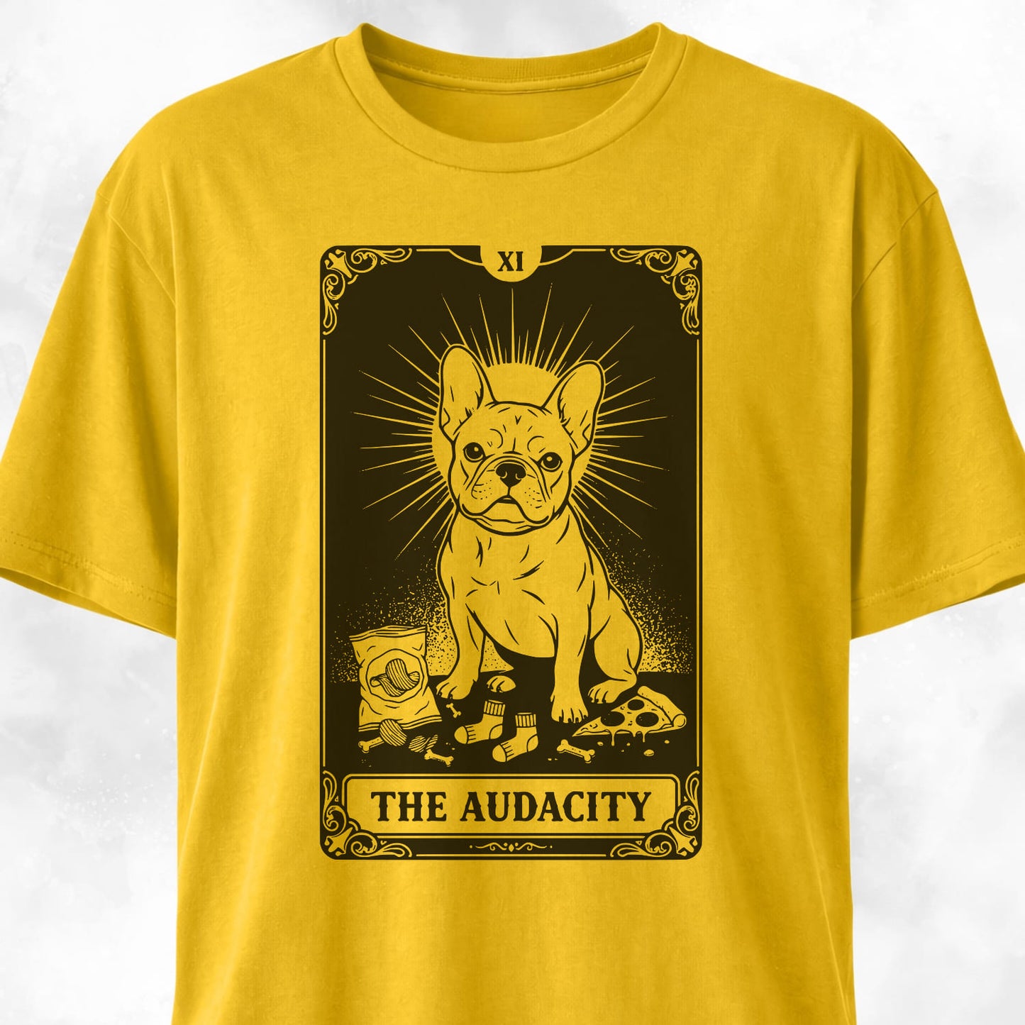 The Audacity Tarot Card Frenchie Edition T-Shirt