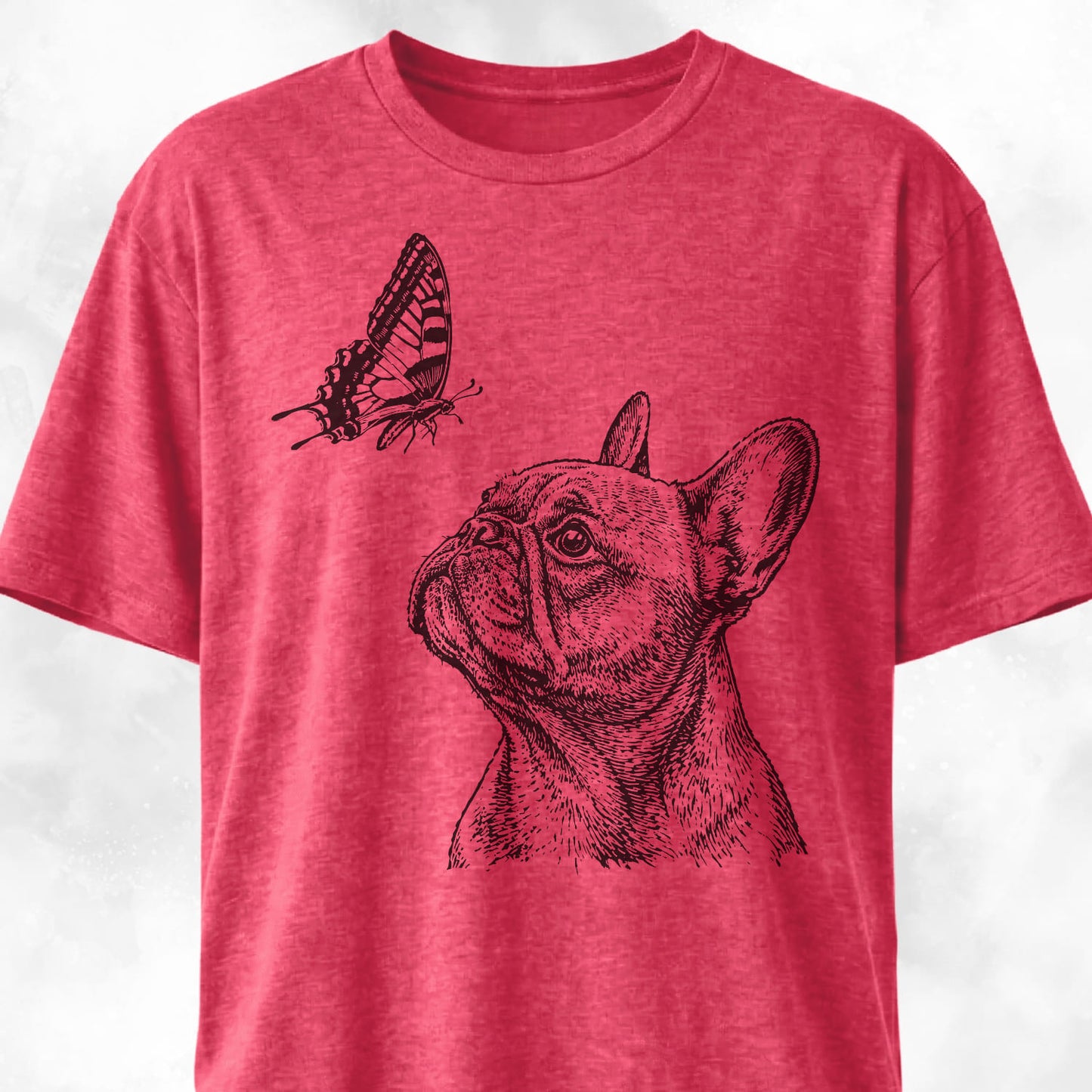 Romantic Butterfly Frenchie T-Shirt